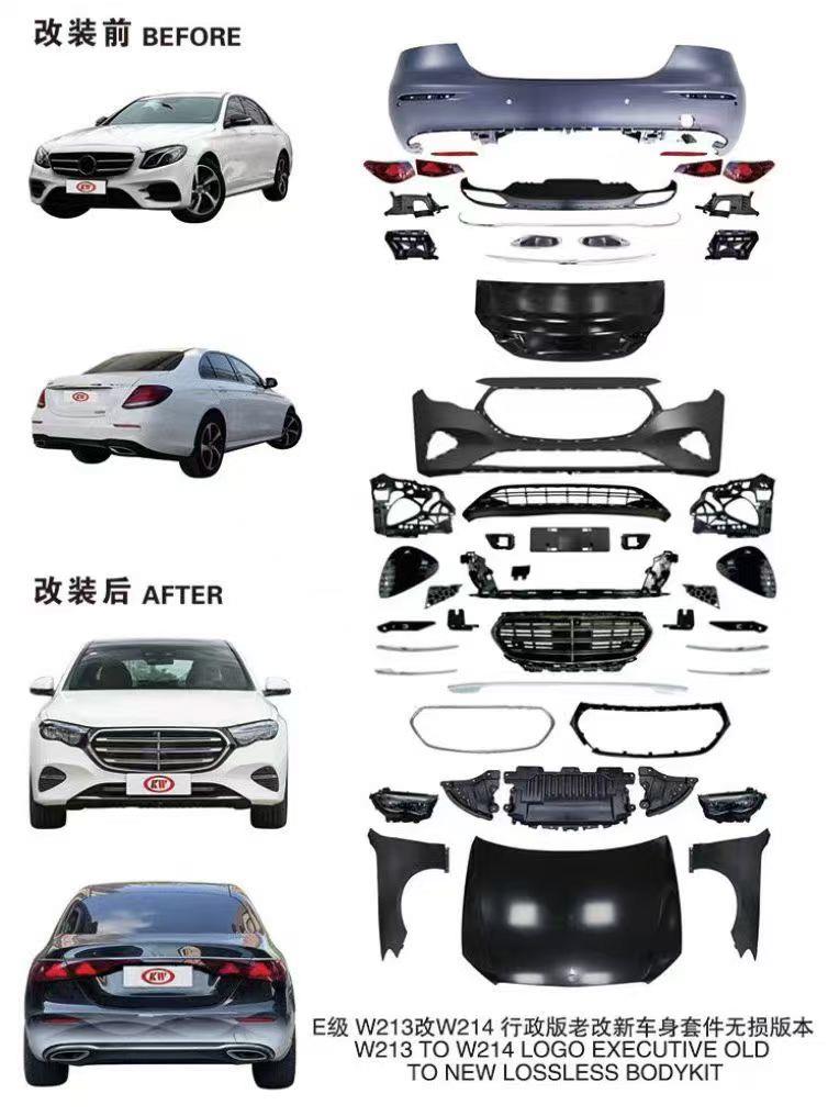 W213 (2016-2019) Upgrade W214 2024 Exclusive Body Kit Set Cutless , , , 